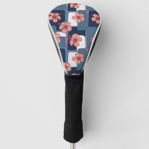 Elegantes blaues Hibiskus-Blumenmuster (8) Golf Headcover