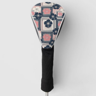 Elegantes blaues Hibiskus-Blumenmuster (9) Golf Headcover