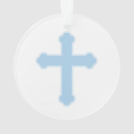 Elegantes blaues Kreuz Ornament