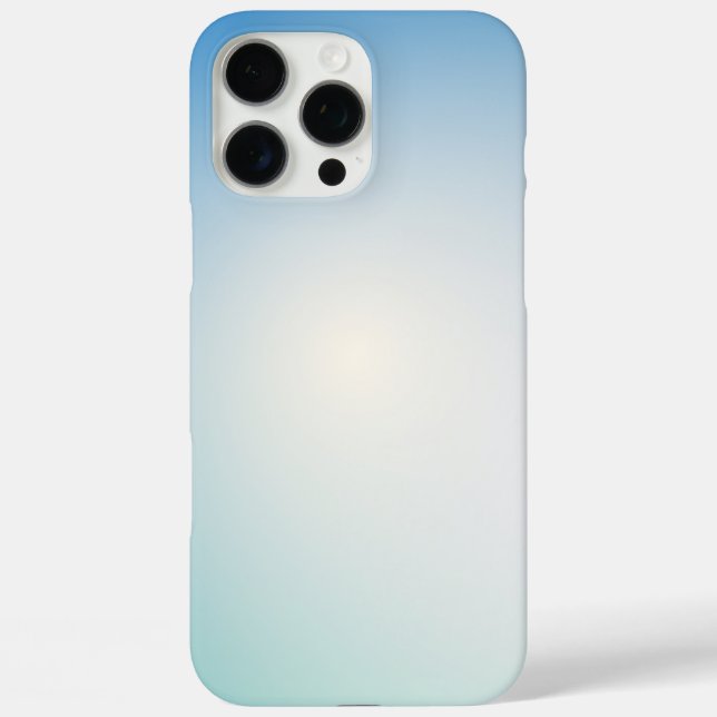 Elegantes blaues Leder iPhone 16 Pro Max Hülle (Rückseite)
