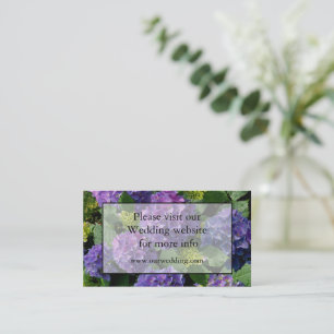 Elegantes blaues lila Magenta grünes Hydrangea Begleitkarte