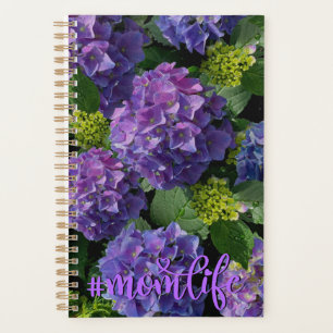 Elegantes blaues lila Magenta grünes Hydrangea Planer