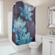 Elegantes blaues Lotus Akrylus Kunstwerk|