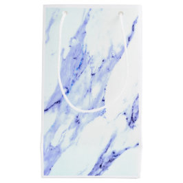 Elegantes blaues Marmormuster Kleine Geschenktüte