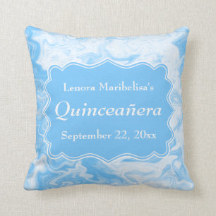 Elegantes blaues Pastellquinceanera Kissen