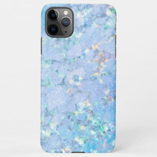 Elegantes blaues Regenbogenholografisches Marmorei iPhone 11Pro Max Hülle
