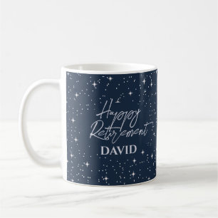 Elegantes blaues Ruhestand-Andenken Kaffeetasse