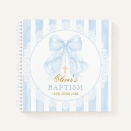 Elegantes blaues Schleifen-Lace Boy Notizbuch