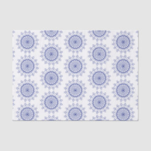 Elegantes blaues Schneeflocken-Muster-Papier Seidenpapier