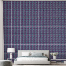 Elegantes blaues und violettes geometrisches Flies