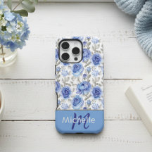 Elegantes blaues Wasserfarben-Blumenmuster mit ind