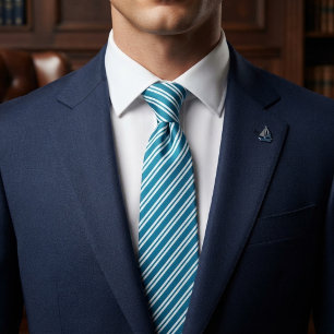 Elegantes Blaustich-Weiß Krawatte