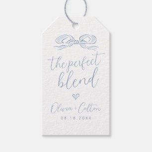 Elegantes Blend Blue Bow Brautparty Geschenkanhänger