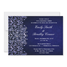 Elegantes Blue and White Damask Probe Dinner