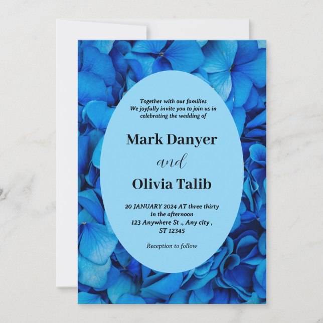 Elegantes Blue Board-Einladungs-Template Einladung (Vorderseite)