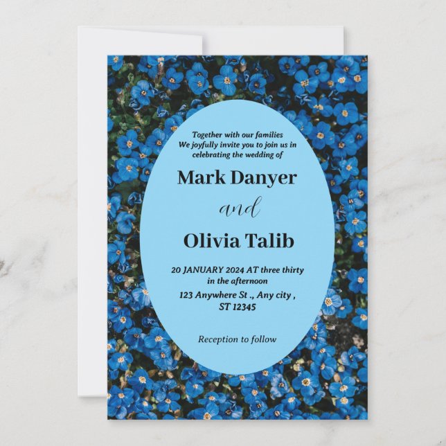 Elegantes Blue Board-Einladungs-Template Einladung (Vorderseite)