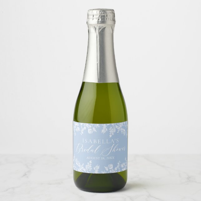 Elegantes Blue Floral Brautparty (Vorderseite)