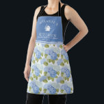 Elegantes Blue Hydragea Blume Muster Monogramm Schürze<br><div class="desc">Kochen Sie stilvoll mit der eleganten Blue Hydrangea Blume Muster Monogram Schürze. Mit einem wunderschönen blauen Hydrangea-Blumendesign bringt diese Schürze eine raffinierte und charmante Touch in Ihre Küche. Das personalisierte Monogramm fügt ein einzigartiges und elegantes Detail hinzu und eignet sich somit hervorragend für Zuhause-Koch, Bäcker und Entertainer. Egal ob Sie...</div>