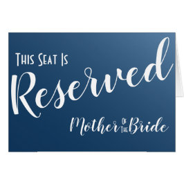 Elegantes Blue Reservierungszeichen für Seat Weddi