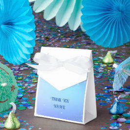 Elegantes Blue Sparkle Design für Hochzeiten und H Geschenkschachtel
