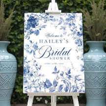 Elegantes Blue Toile Chinoiserie Brautparty