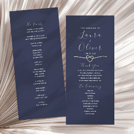 Elegantes Blue Wedding Programm