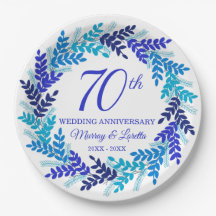 Elegantes Blue Wreath Party zum 70. Jahrestag