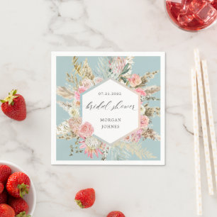 elegantes blühendes böhmisches Brautparty Napkin Serviette