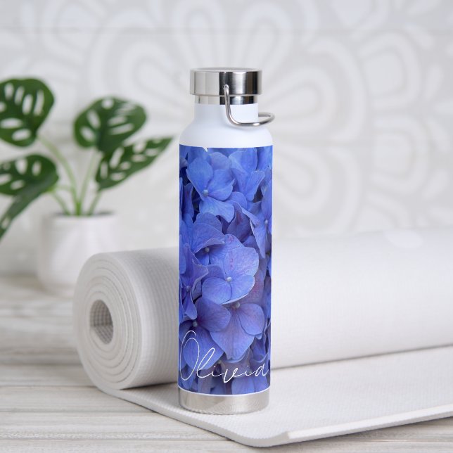 Elegantes, blühendes Hydrangeas Trinkflasche (Yoga)