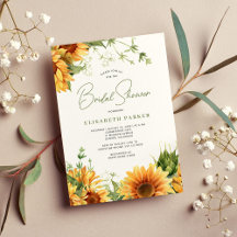 Elegantes blühendes Sonnenblumen Brautparty