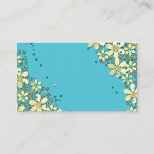 Elegantes Blume-Muster, gelbe Blumen Visitenkarte