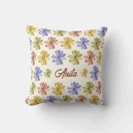 Elegantes Blume Muster Kissen