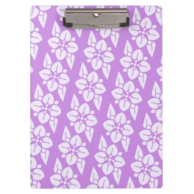 Elegantes Blume Muster Klemmbrett (Vorderseite)