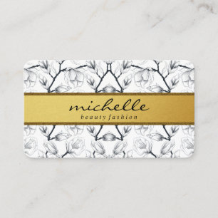 Elegantes Blume Muster Visitenkarte