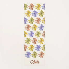 Elegantes Blume Muster Yogamatte