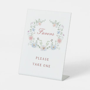 Elegantes Blumen-Rahmen-Favoriten-Schild Sockelschild