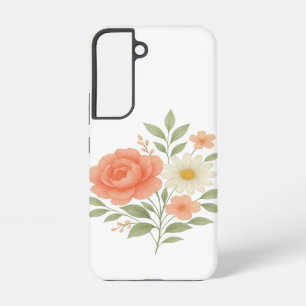 Elegantes Blumen-Samsung-Case für Frauen – Pastell Samsung Galaxy Hülle