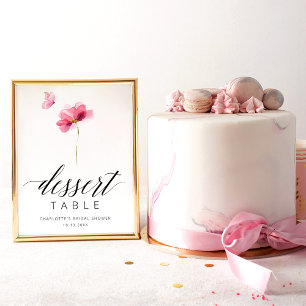 Elegantes Blumen-Schmetterling-Brautparty-Zeichen Poster