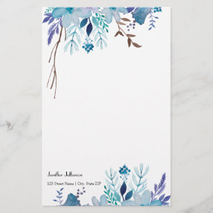 Elegantes Blumenbriefpapier Briefpapier