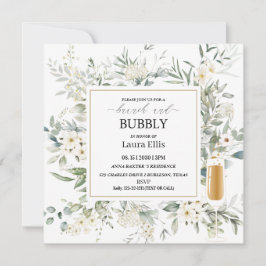 Elegantes Blumenbrunch und blubbly Wildblume Einladung