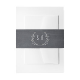 Elegantes Blumenchalkboard rustikales Hochzeitsmon Einladungsbanderole