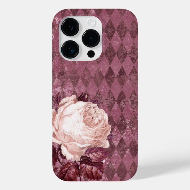 Elegantes Blumendesign Case-Mate iPhone 14 Pro Hülle (Rückseite)