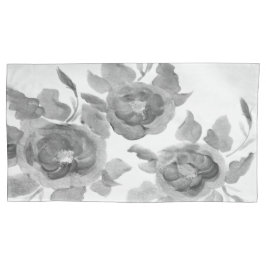 Elegantes Blumendesign in Grays Kissenbezug