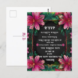 Elegantes Blumendesign in lebhaften Farben Postkarte