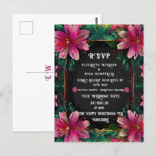 Elegantes Blumendesign in lebhaften Farben Postkarte