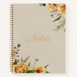 Elegantes Blumendesign Journal Spiral Notebook Notizbuch