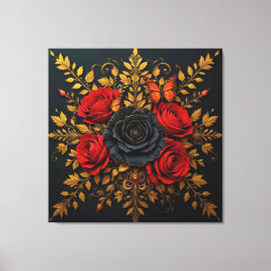 Elegantes Blumendesign Leinwanddruck
