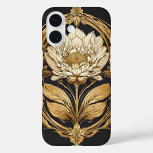 Elegantes Blumendesign mit Verzierten Mustern iPhone 16 Hülle