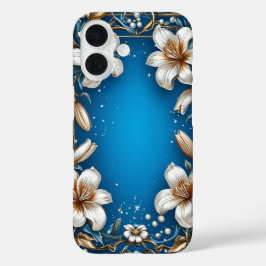 Elegantes Blumendesign mit weißen Lilien iPhone 16 Hülle