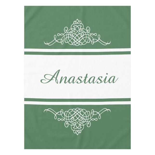 Elegantes Blumendesign Tischdecke (Vorderseite)